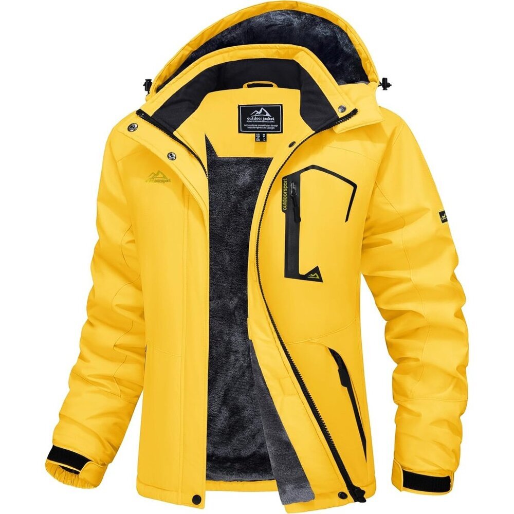 Women's Yellow Como Ski Jacket Waterproof Jacket Windproof Winter Coats
